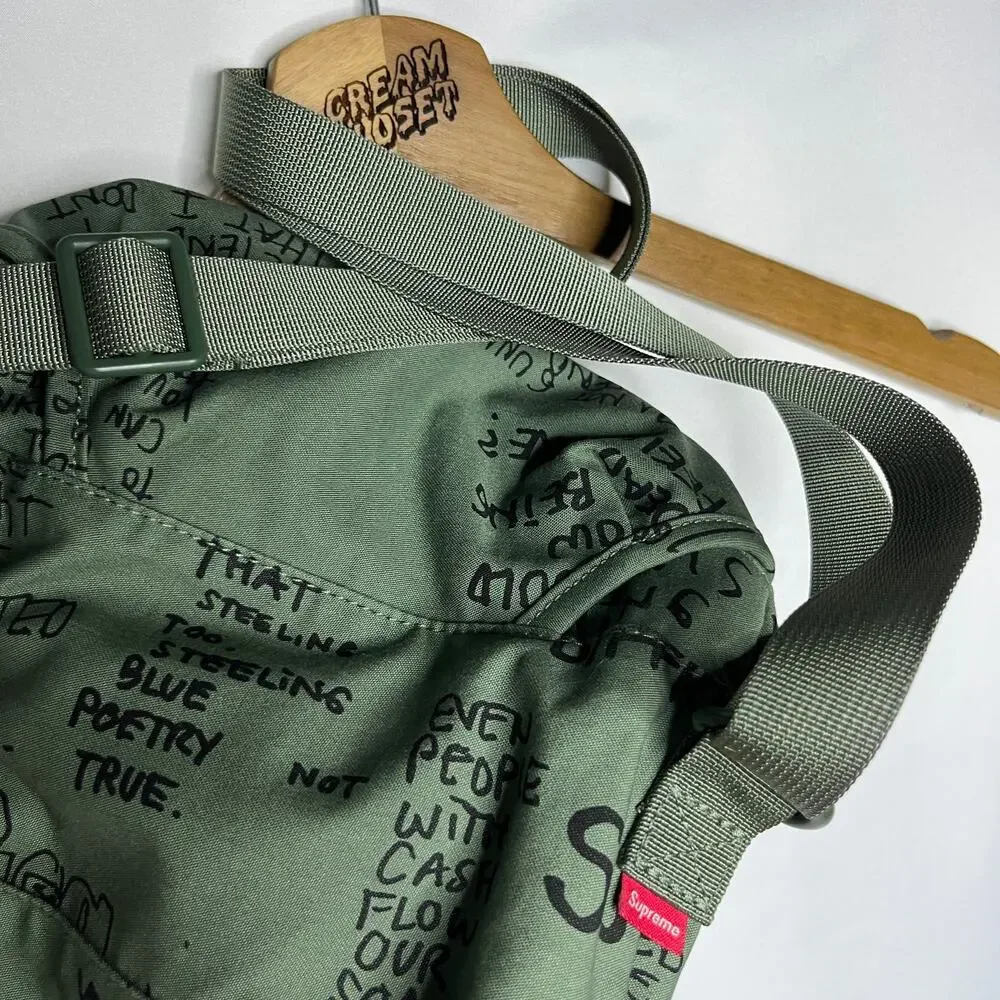 SS23 2023 Supreme NYC Gonz Field Olive All Over Print Side Crossbody Bag